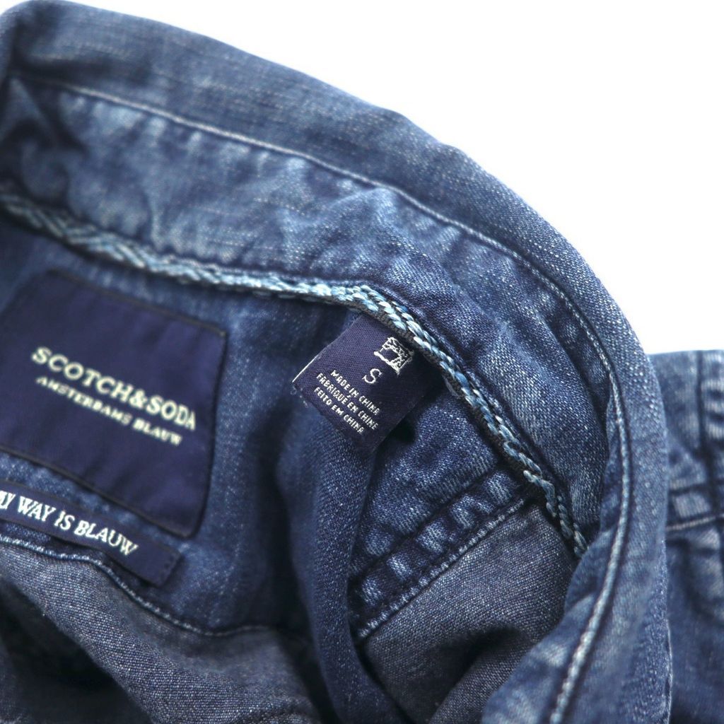 SCOTCH & SODA デニム ウエスタンシャツ S インディゴ ブルー SCOTCH & SODA デニム ウエスタンシャツ S インディゴ ブルー