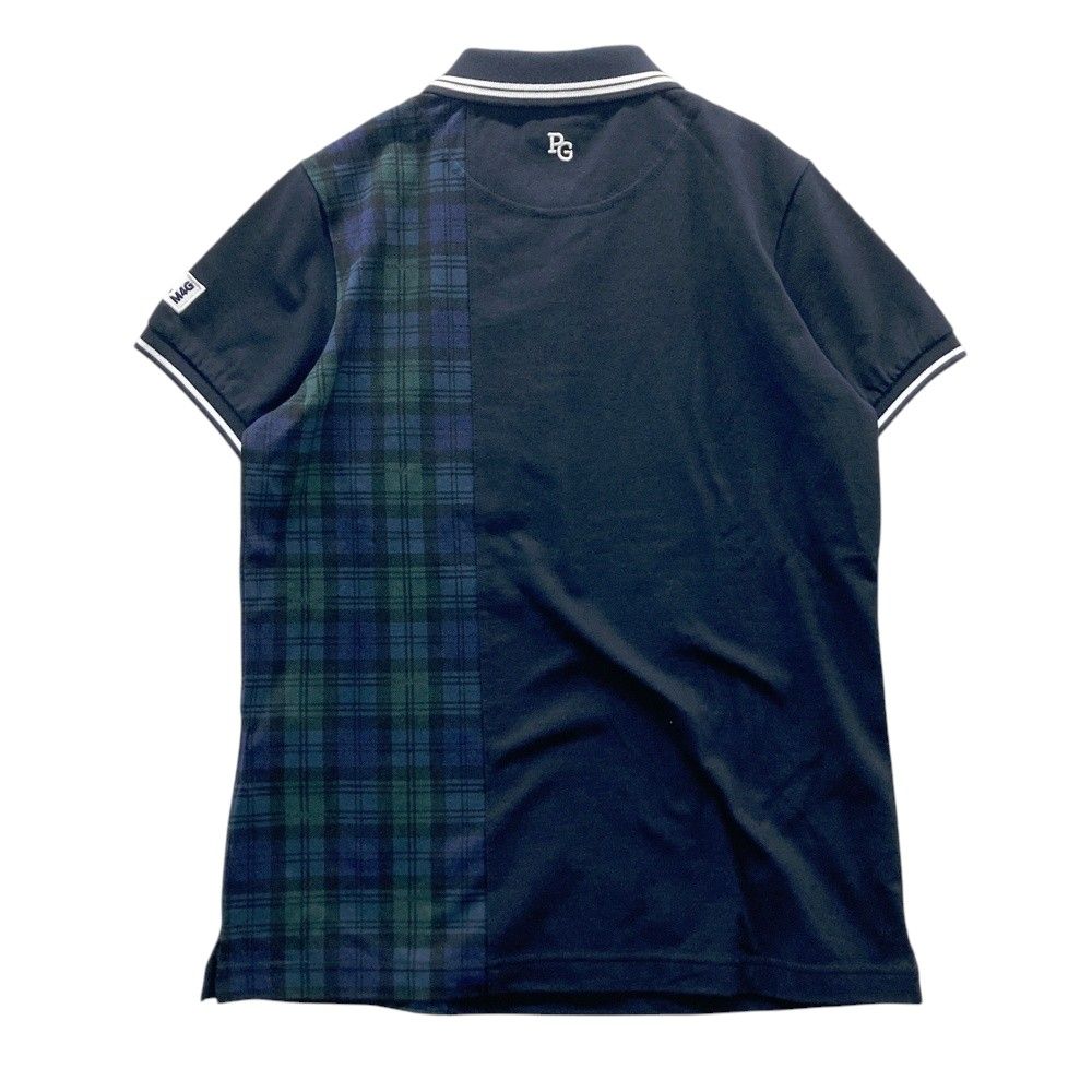 サイズ 1 PEARLY GATES パーリーゲイツ モデル 半袖ポロシャツ チェック柄 ネイビー系 240101520250 ゴルフウェア レディース ストスト