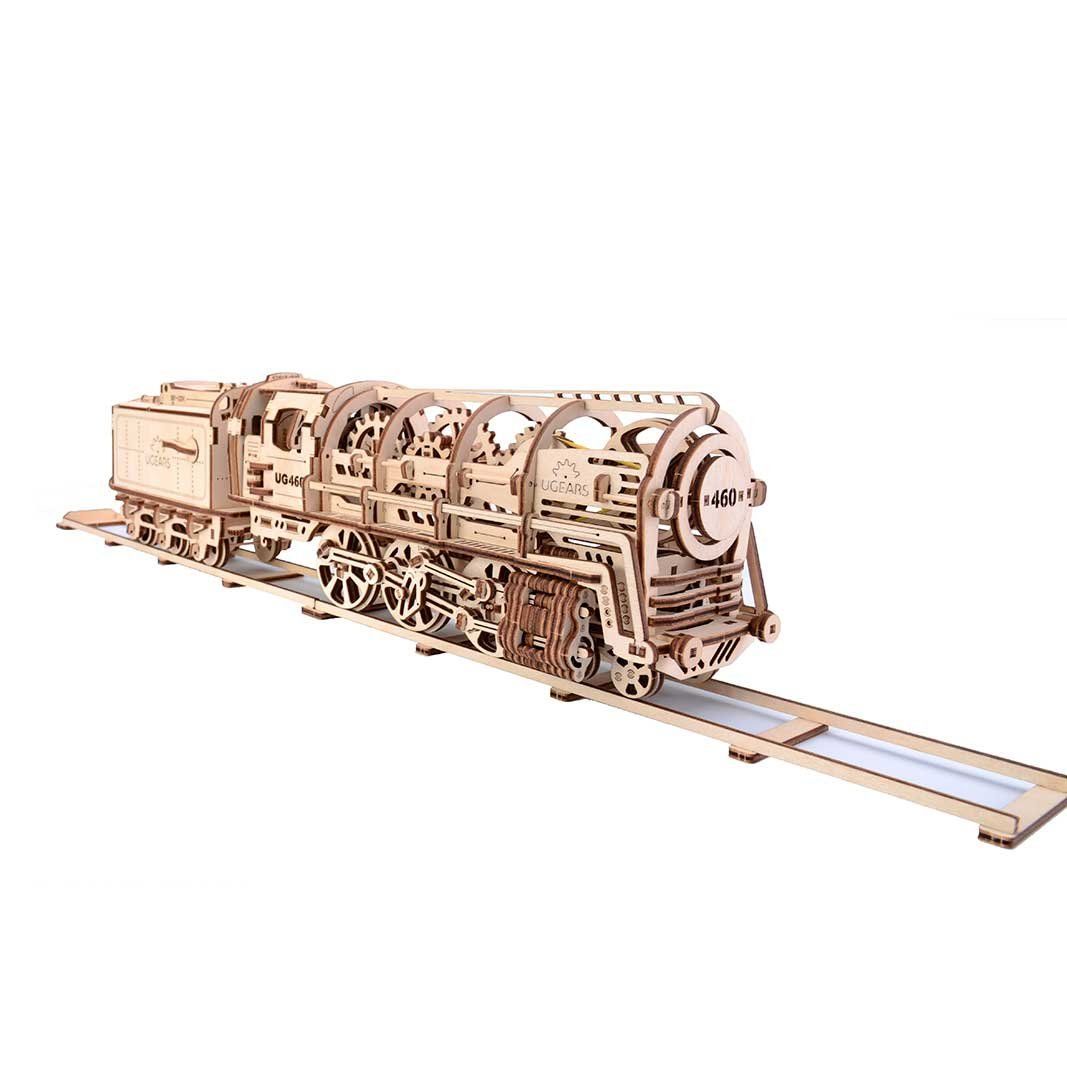 人気商品 Ugears ユーギアス 460蒸気機関車 木製 ブロック おもちゃ 70012