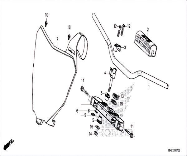 ホンダ CRF450R ハンドルバー Handlebar HONDA 純正 Genuine JDM OEM