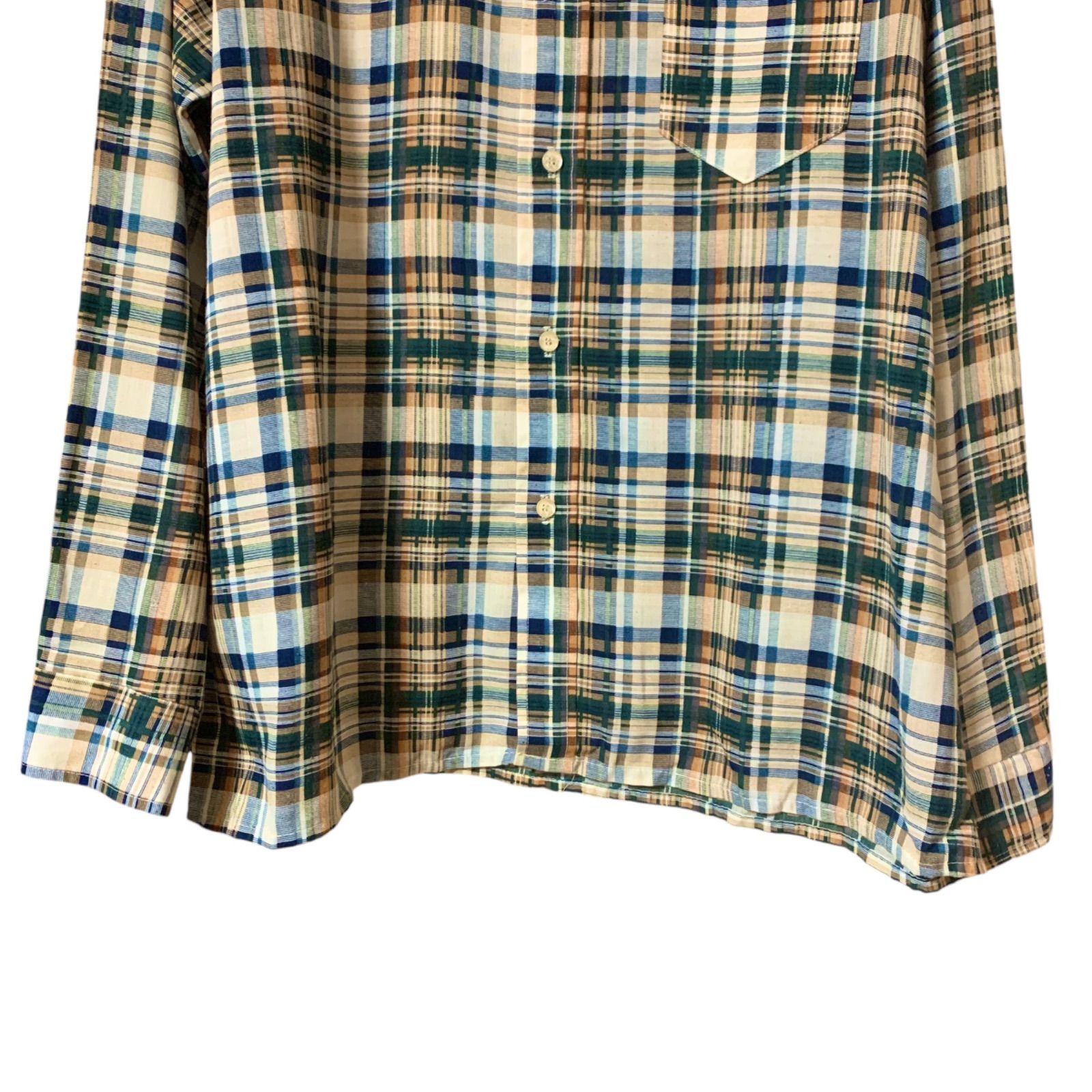 【Rare】70's Jantzen Check Shirts 【XL】60年代 70年代 ジャンセン チェックシャツ ヴィンテージシャツ ポリシャツ