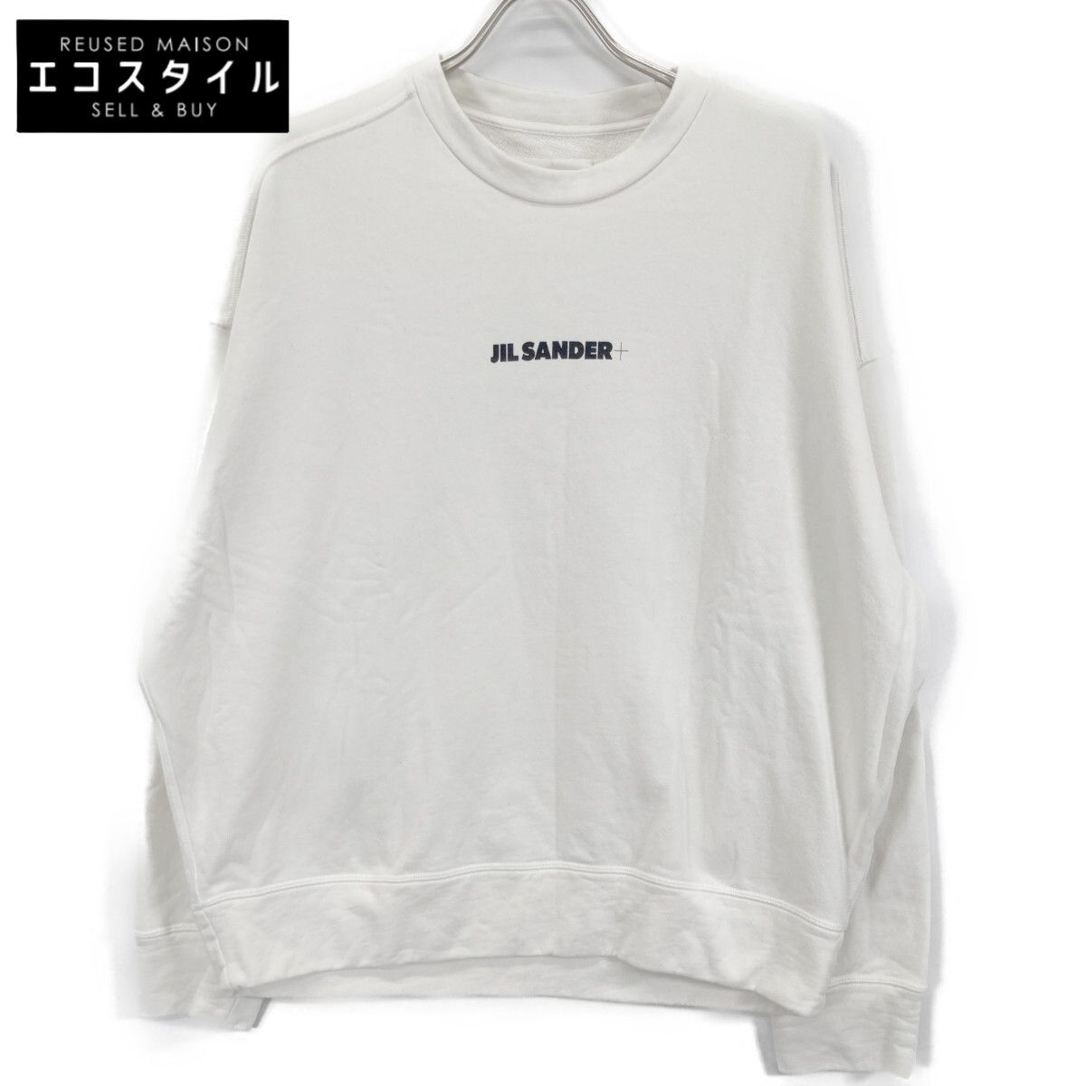 JIL SANDER ジルサンダープラス J40GU0001 ﾎﾜｲﾄ ﾌﾛﾝﾄﾛｺﾞ ｽｳｪｯﾄ L