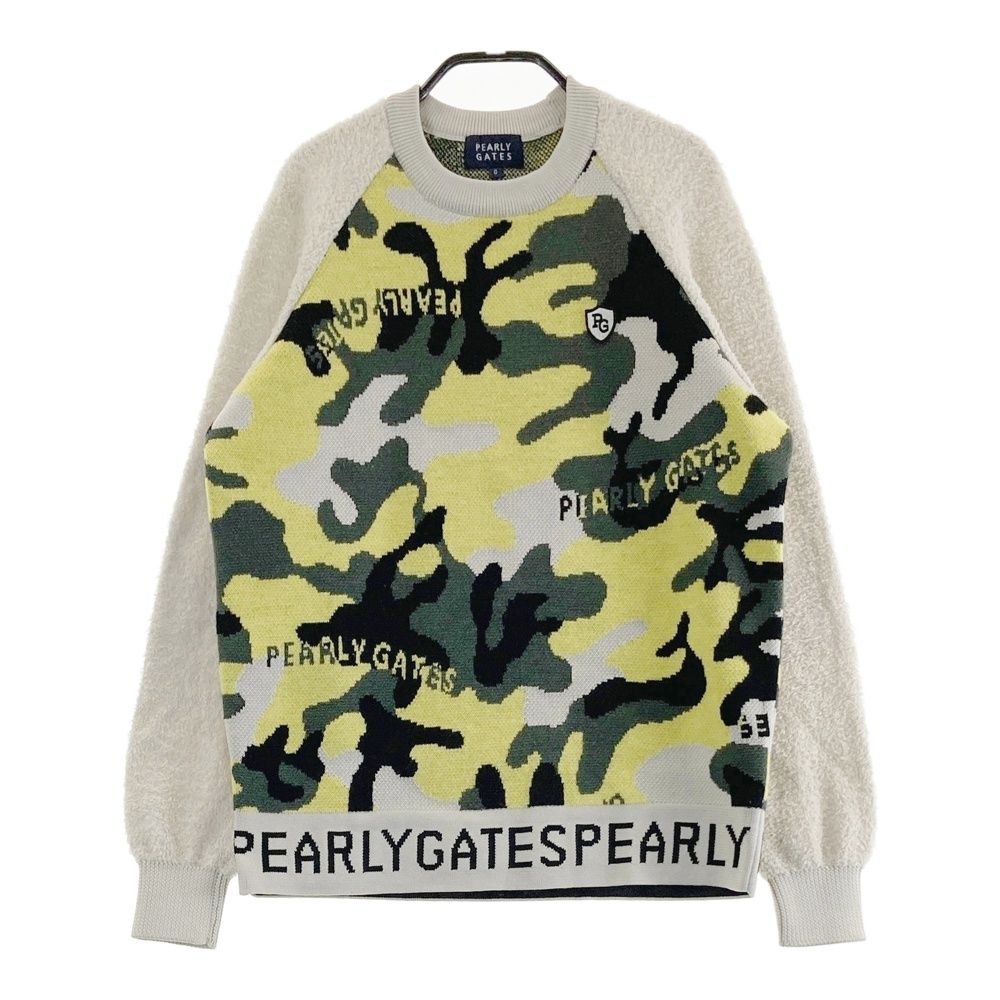 サイズ：0 PEARLY GATES パーリーゲイツ ニットセーター カモフラ ロゴ