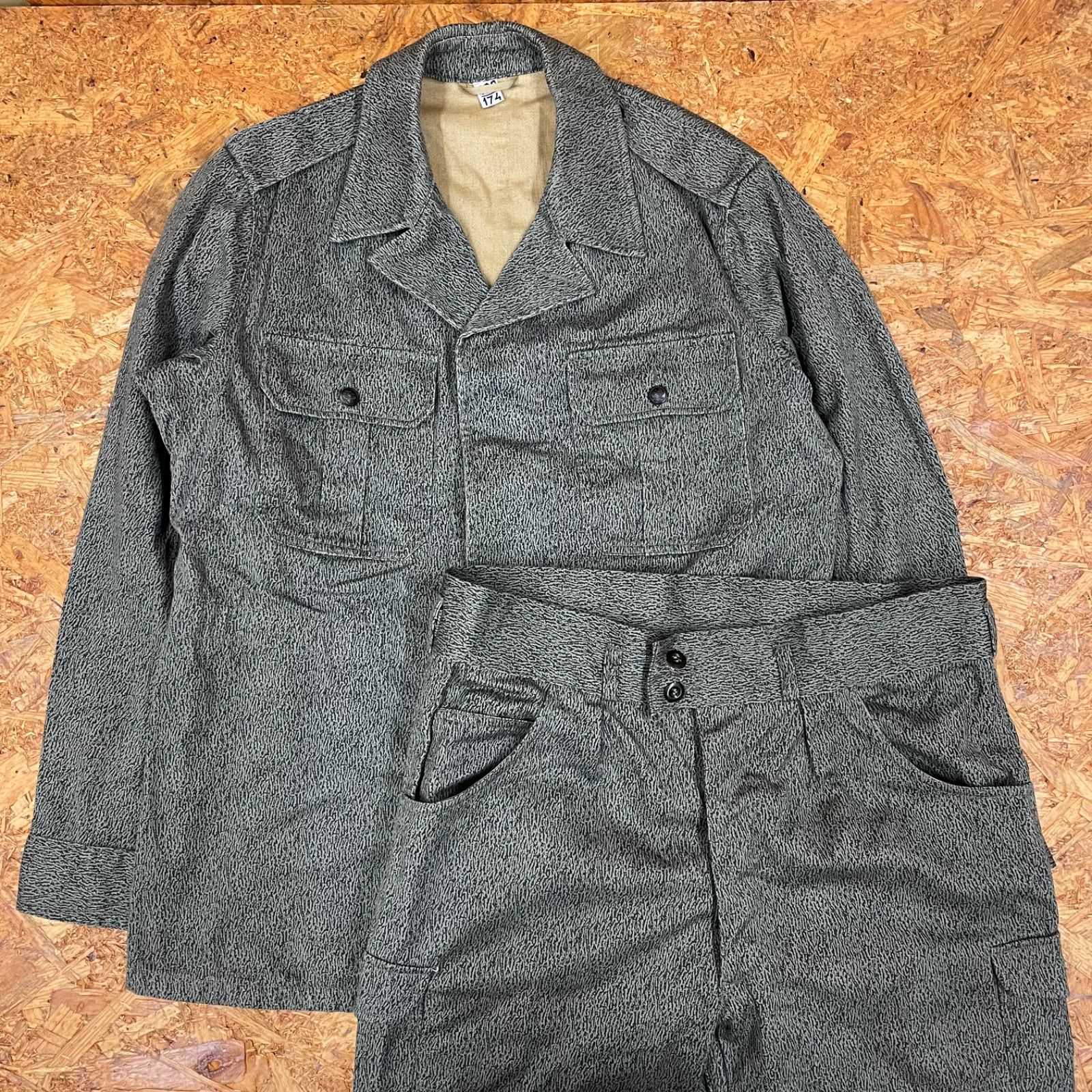 70 MILITARY ポーランド軍 軍服 上下セット ワームパターン 迷彩