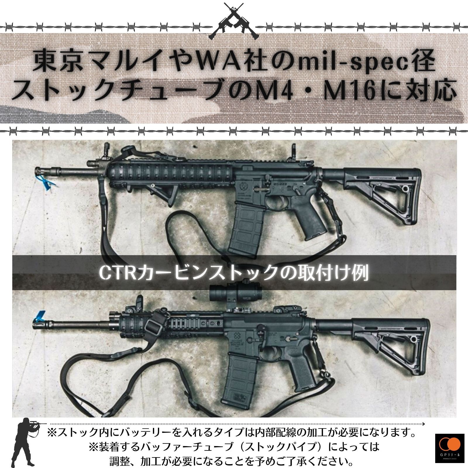 GPリテール MAGPUL マグプルタイプ リアル刻印 CTRカービンストック