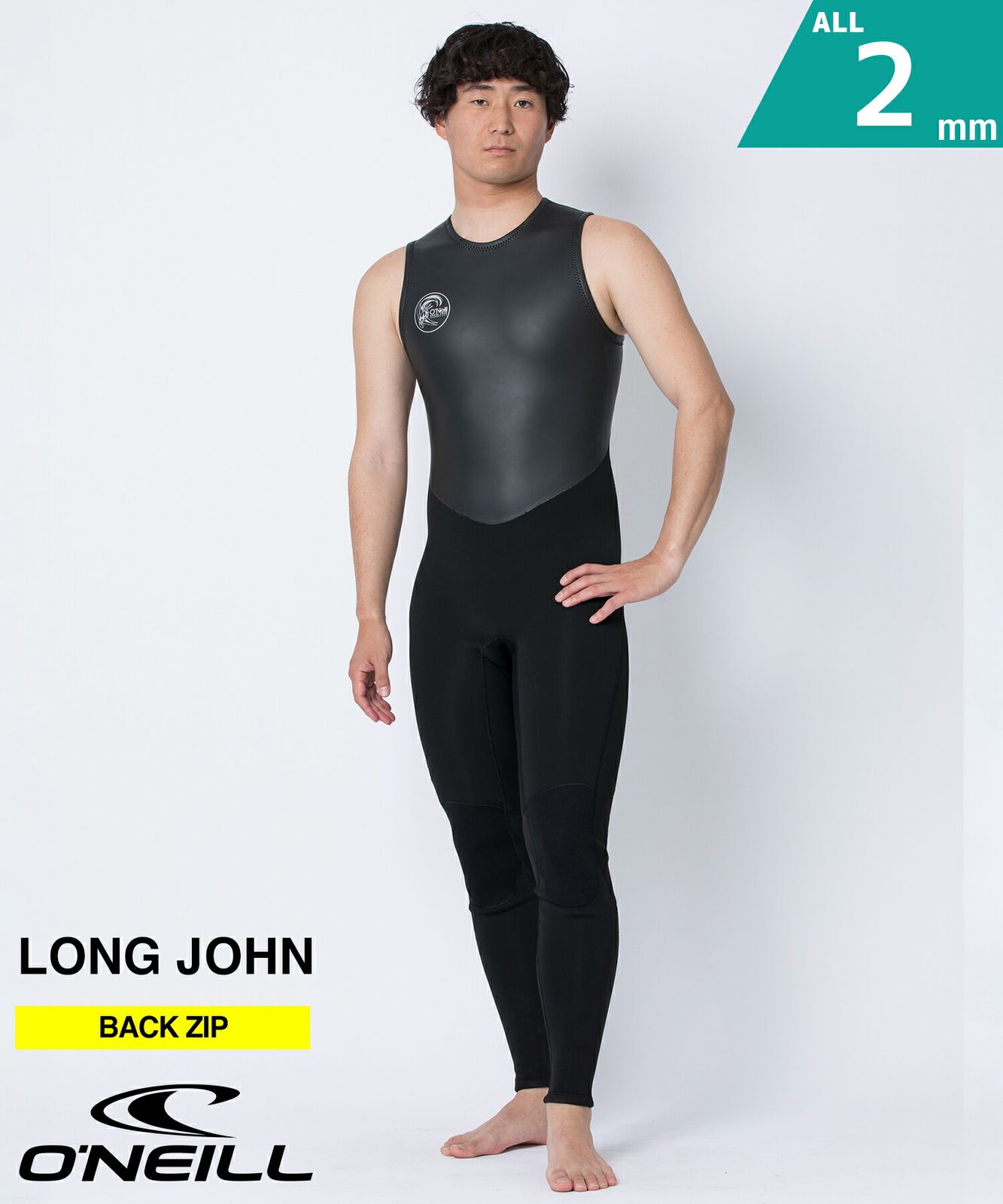 O'Neill セミドライ サーフィン ウェットスーツ グレー/ターコイズ O