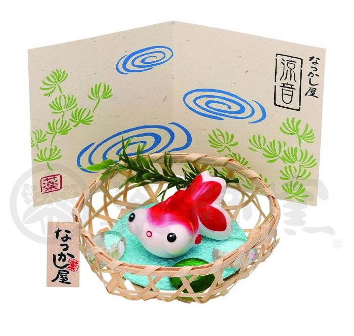 【新品・5営業日で発送】薬師窯(yakushigama) でめ金ちゃん(竹籠付) (Y9636)
