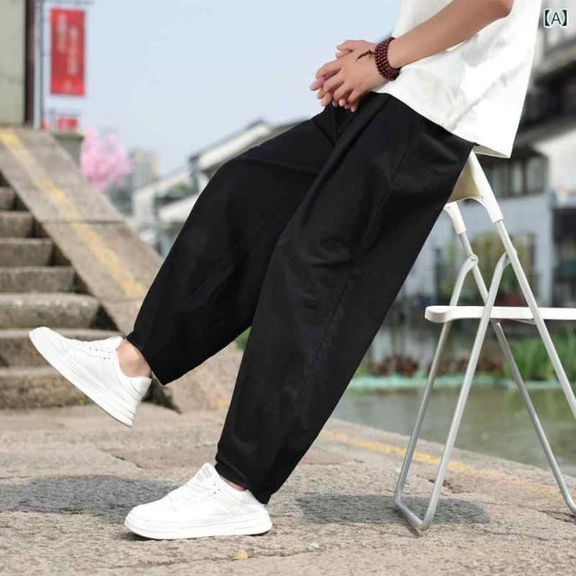 種類15：3XL/C：グレー メンズ ファッション 服 男性用 オシャレ シンプル 大人 かっこいい 大きいサイズ ストリート 紳士服 リネン パンツ 夏 ストレート ワイド レッグ 薄手 通気性 コットン