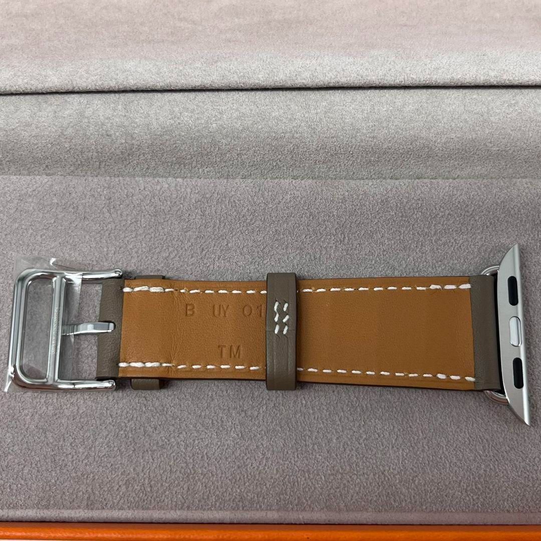 【新品未使用】エルメス HERMES アップルウォッチ レザーベルト エトゥープ