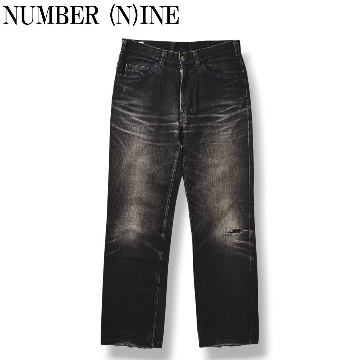 NUMBER(N)INE ブラックデニム pain ハート涙 宮下期 NUMBER (N)INE