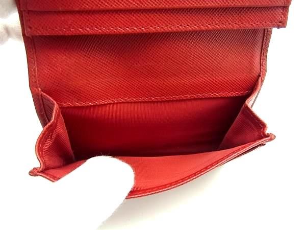 PRADA プラダ　サフィアーノレザー 名刺入れ レッド　赤 PRADA プラダ サフィアーノレザー 名刺入れ レッド 赤 プラダ