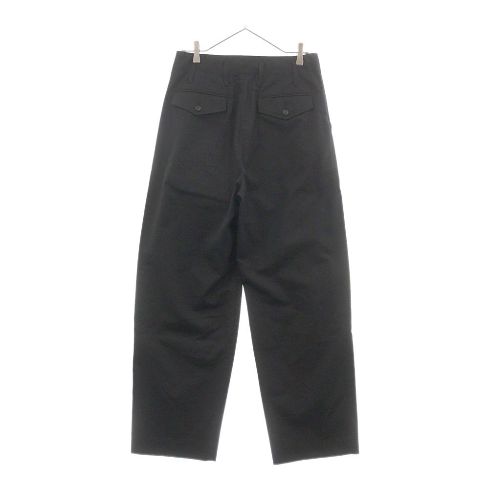 AURALEE (オーラリー) 22AW SUPER FINE WOOL COTTON TWILL SLACKS スーパー ファイン ウール  コットン混 ツイル ジップフライ スラックスパンツ ブラック A22AS02CW - メルカリ