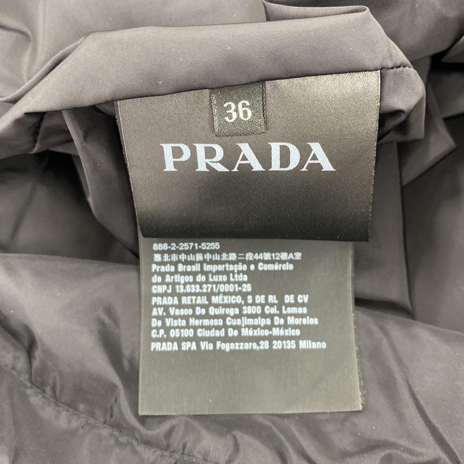 PRADA プラダ フード　プリントジャケット size36/ブラック系 レディース