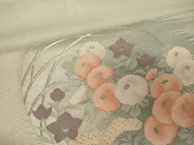平和屋着物＊夏物　九寸名古屋帯　草花文　黒地　銀糸　正絹　逸品　DAAY8132cm 楽天市場】平和屋着物○塩瀬 九寸名古屋帯 草花松文 黒地 金彩 正絹