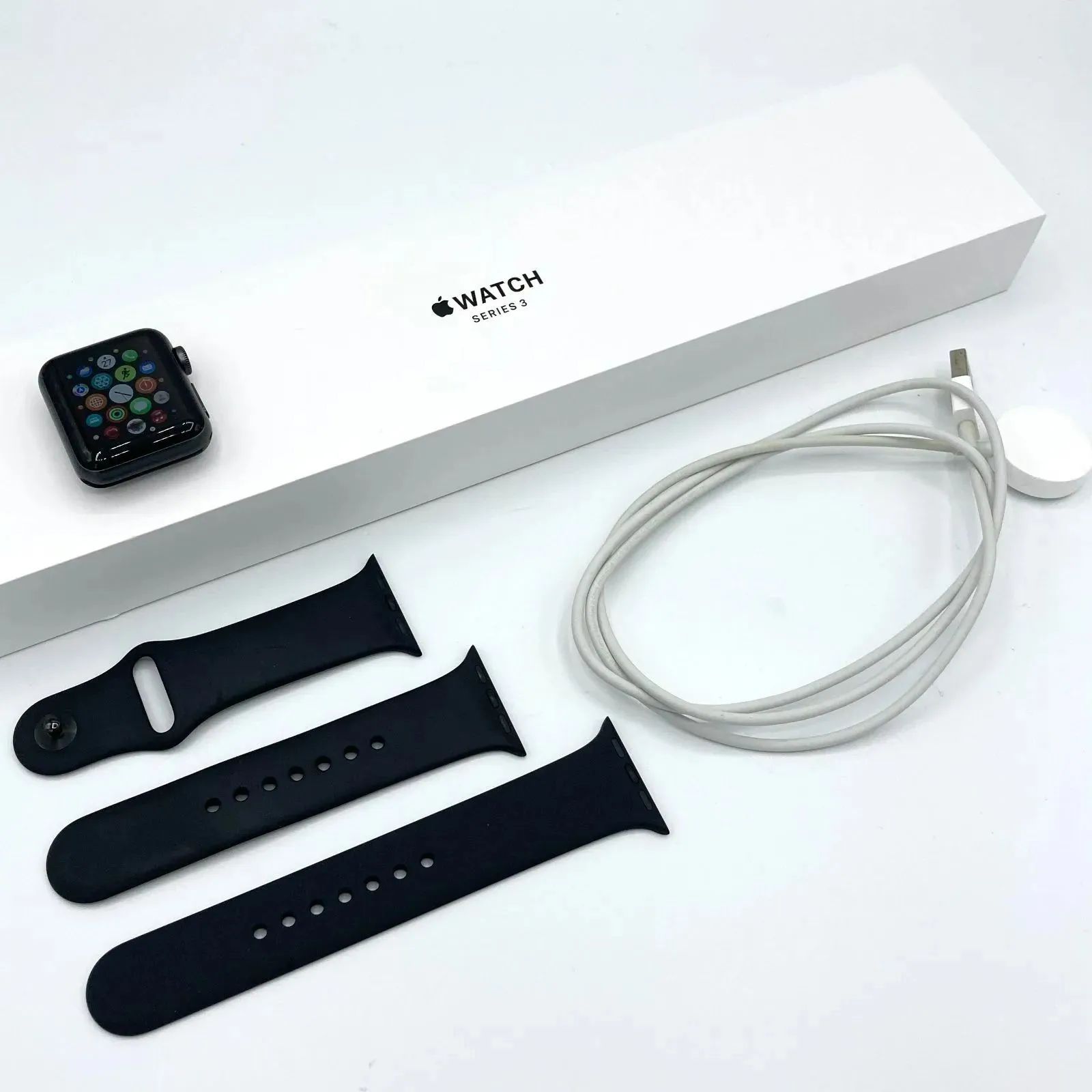 ▽Apple Watch Series3 38mm GPS スペースグレイアルミニウム ブラック