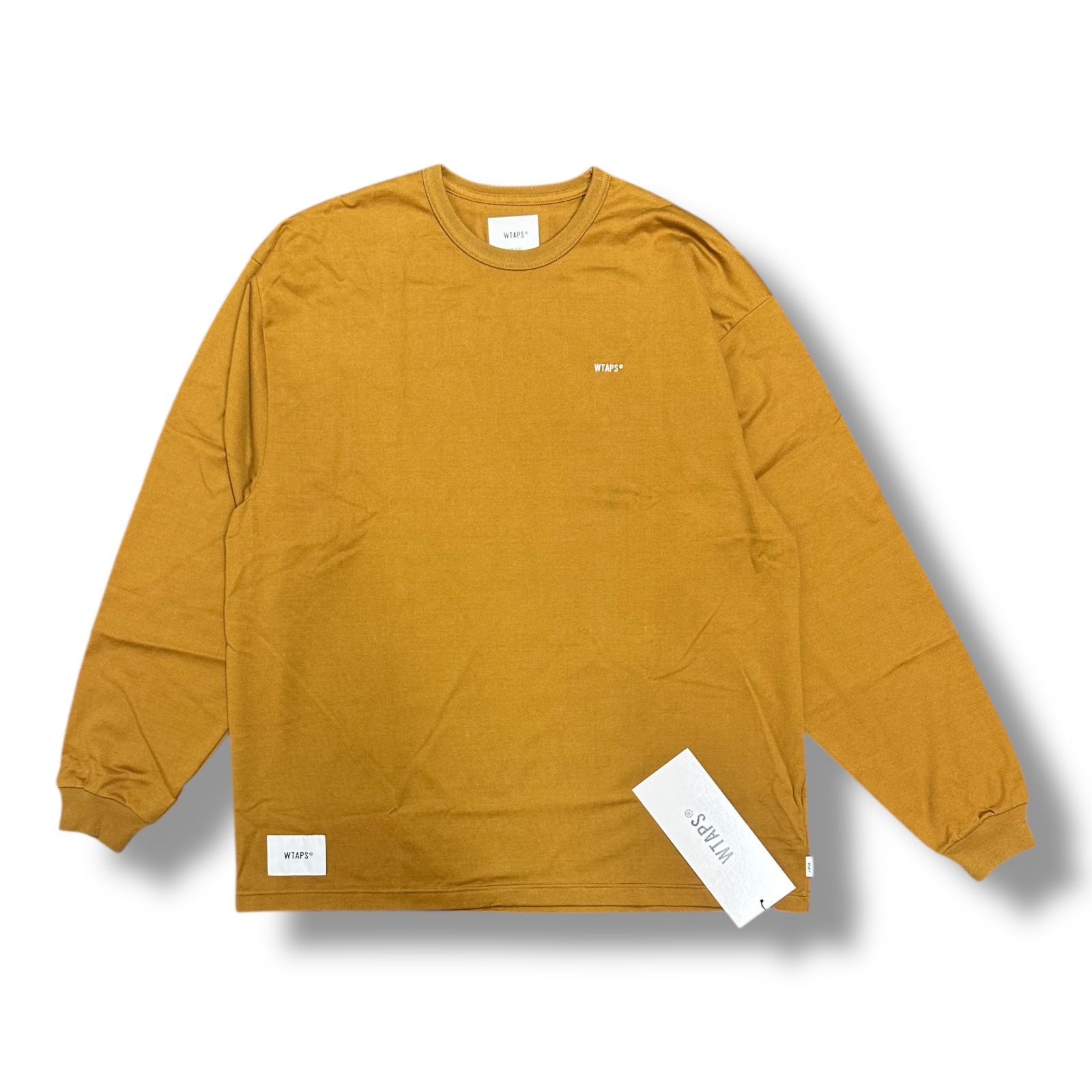 関送込!WTAPS ロゴ 英文プリント デザイン 長袖 フードティー 未使用品 WTAPS 21AW STENCIL LS COPO ステンシル ロゴ 長袖T