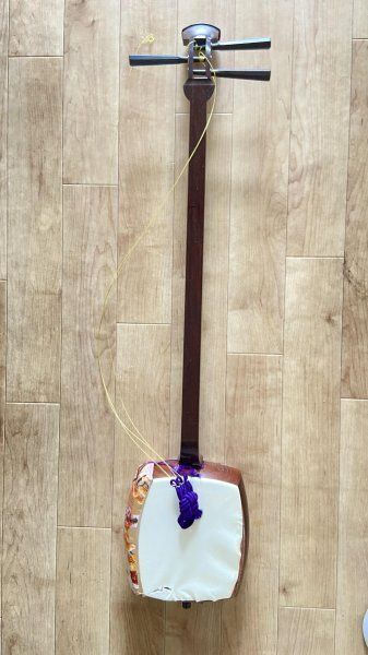 三味線 和楽器 弦楽器 紅木　紫檀 天然素材 破れあり 厳選 中古三味線）津軽紅木金細三味線 WKT-TS053【和楽器市場】