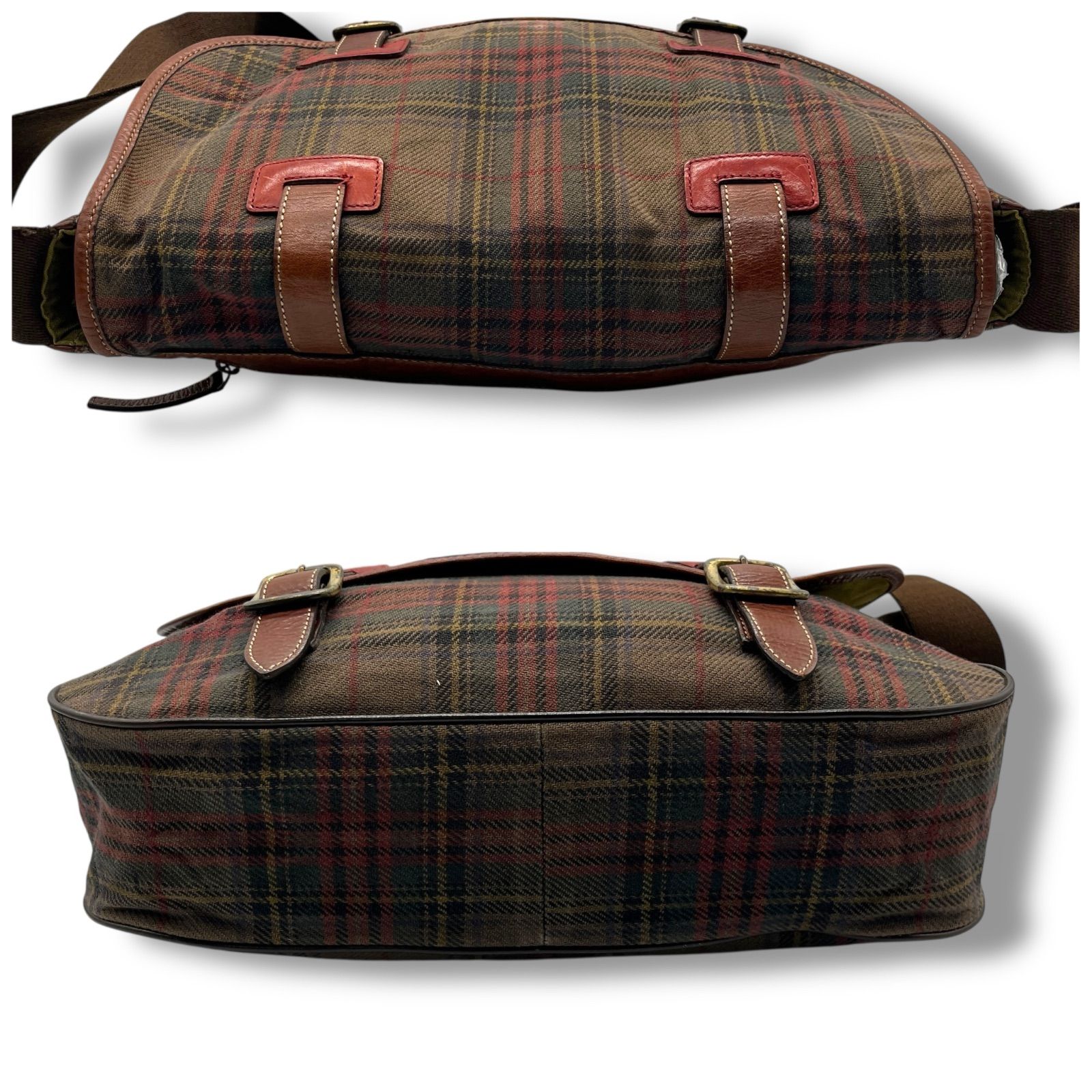 PaulSmith メッセンジャーバッグ チェック柄 キャンバス 1446 PaulSmith メッセンジャーバッグ チェック柄 キャンバス 1446