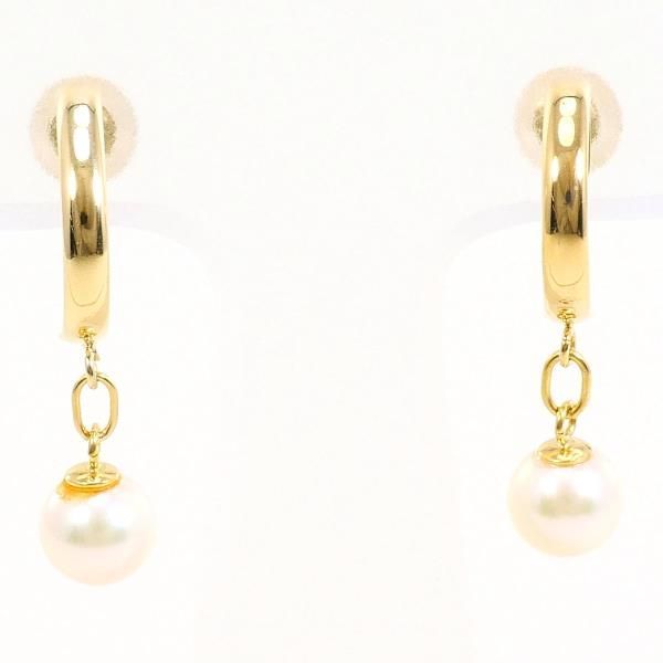 K18YG ピアス pierced earrings パール 真珠 総重量約1.0g