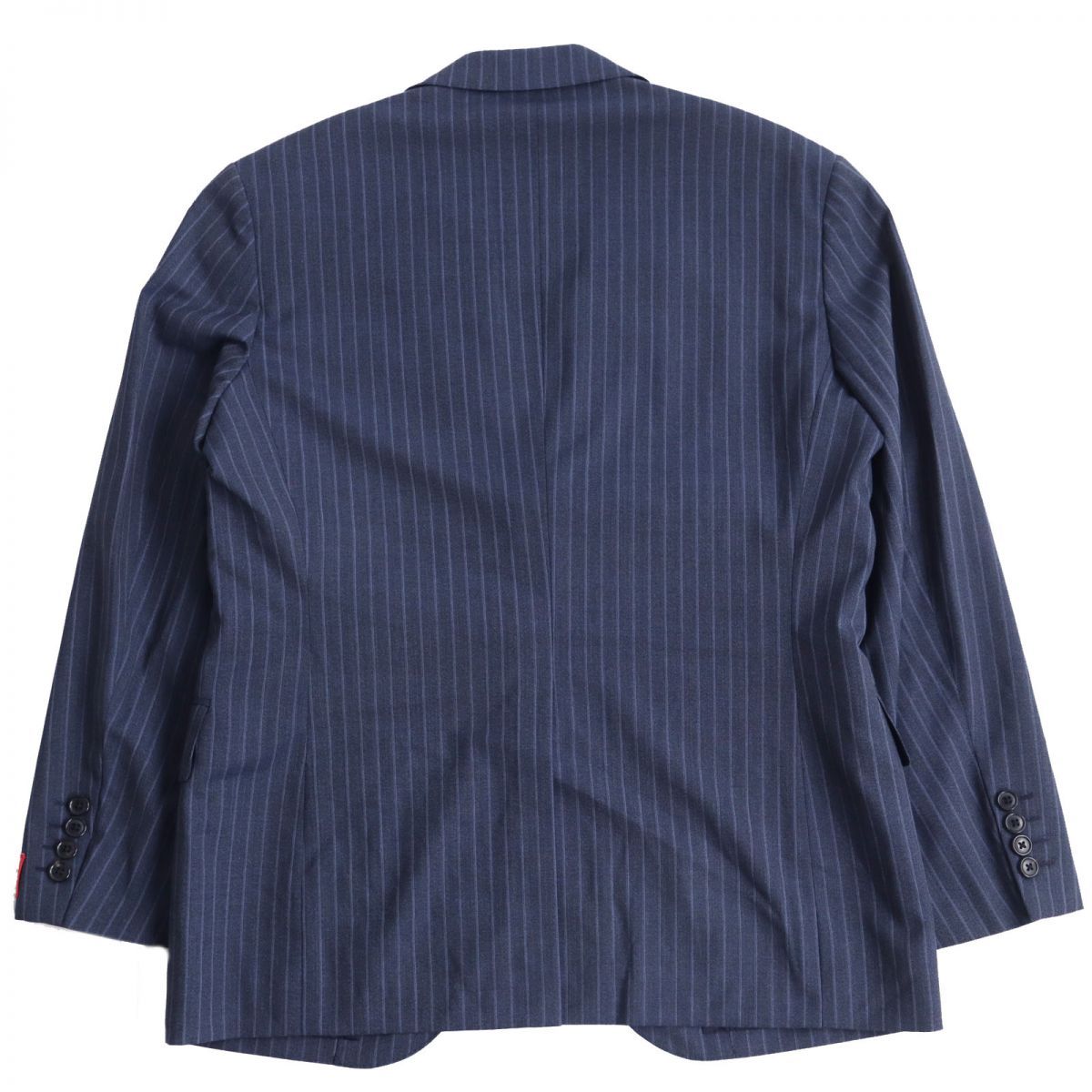 未使用品▼定価143000円 J.PRESS ジェイプレス ストライプ柄 PIACENZA社製生地使用 ウール×シルク シングルスーツ グレージュ 36L 正規品