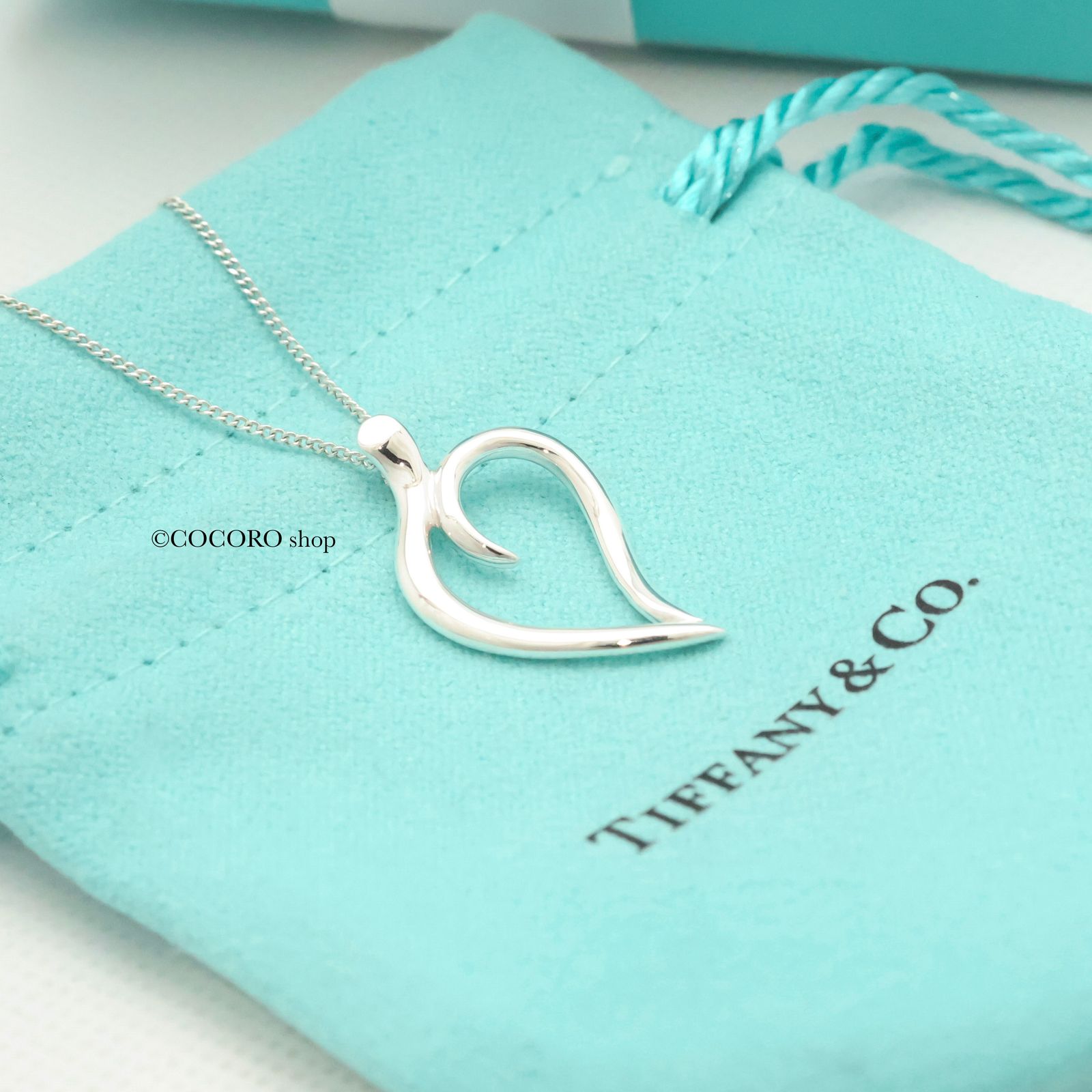 Tiffany & Co. リーフチャーム ネックレス 美品】ティファニー TIFFANY&Co. オープン リーフ ネックレス