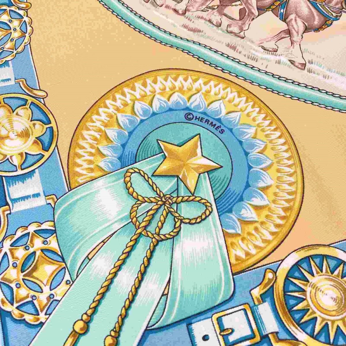 HERMES エルメス カレ90 CHEVAUX DE TRAIT 輓馬 シルクスカーフ