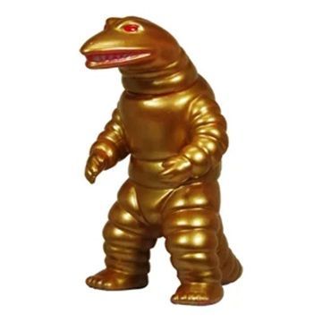 ゆ～えすポケットミニソフビ「ビル箱」シリーズ　テレスドン ゴールド包み塗装