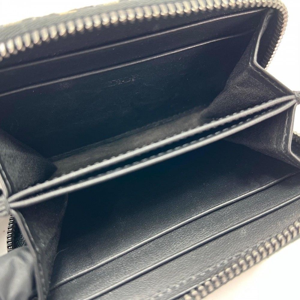 ディオール オブリーク ラウンドジップ コインケース 財布 キャンバス ブラック Christian Dior ディオール 財布 レディース ブランド コイン