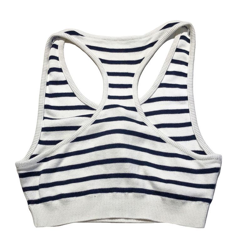 MIU MIU - ミュウミュウ  Cotton top MMV066 ボーダーニットタンクトップ レディース 38 ミュウミュウ Cotton top MMV066 ボーダーニットタンクトップ