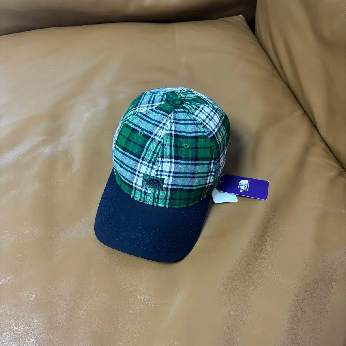 nanamica THE NORTH FACE パープルラベル マドラスチェック グリーン 6パネル ベースボールキャップ 帽子