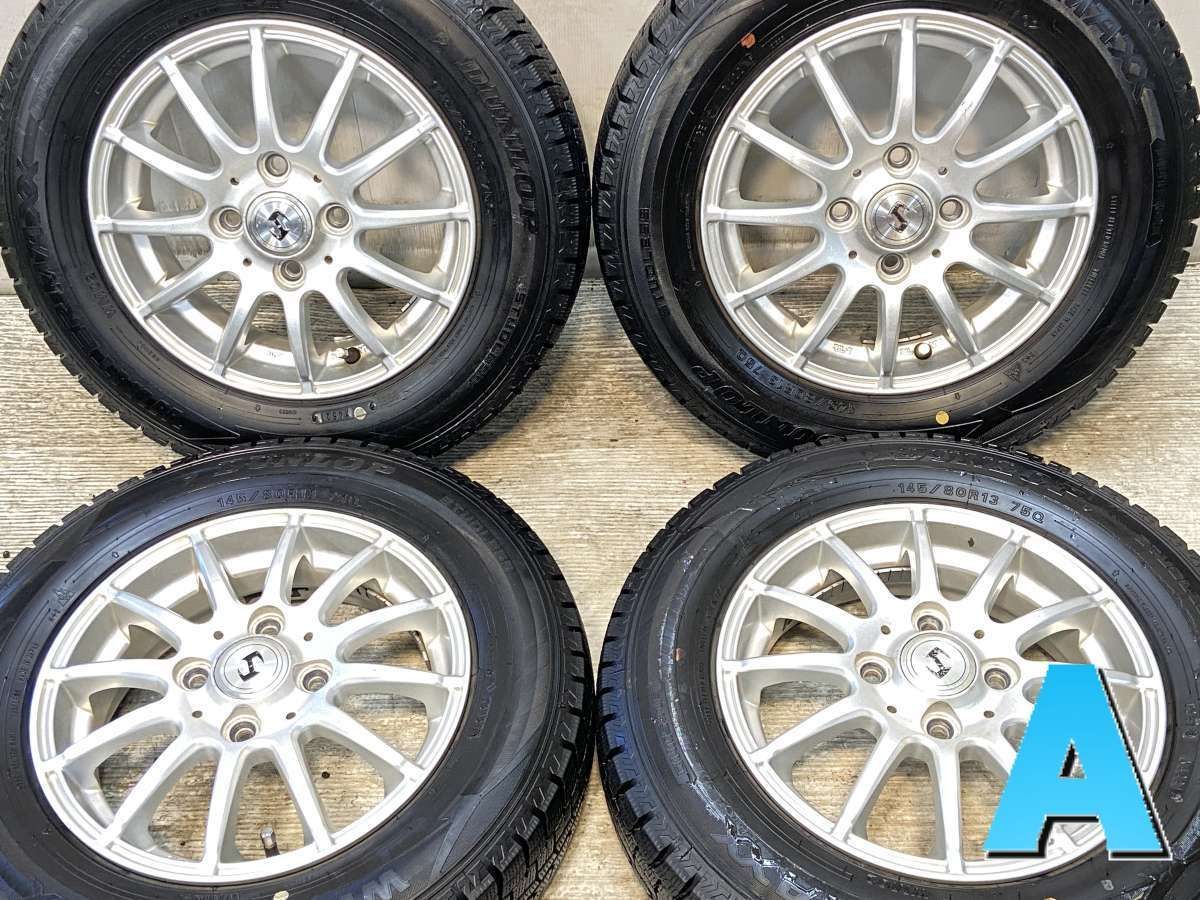 145/80R13 ダンロップ ウィンターマックス WM02 WEDS S 13x4.0