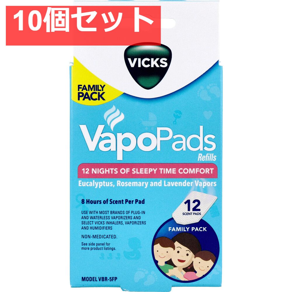 VICKS ヴィックス 加湿器 V750 VWM845J用 芳香パッド VBR-5FP 12枚入 10個セット