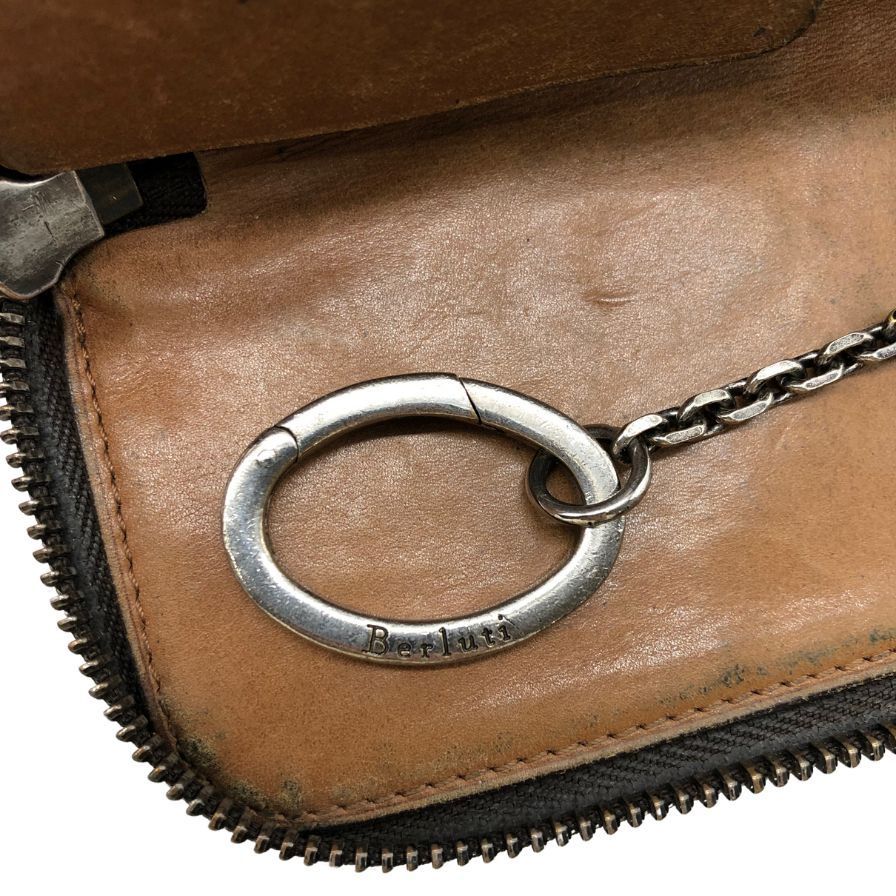 ベルルテッィ レザー キーケース カリグラフィ ブラウン BERLUTI