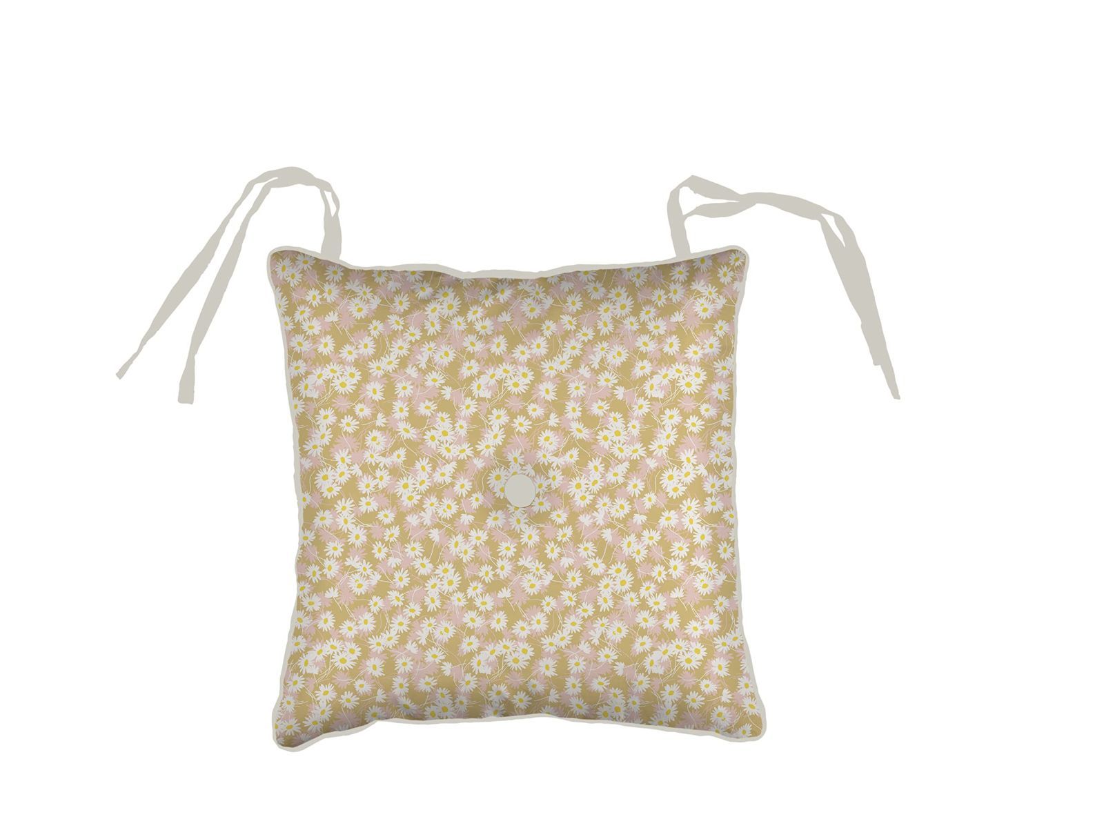 【在庫処分】40x40x5cm Bellis シートクッション、座布団、チェアパッド ストローイエロー/ローズ 北欧デザインブランド デンマーク） 25125 Sodahl（ソダール
