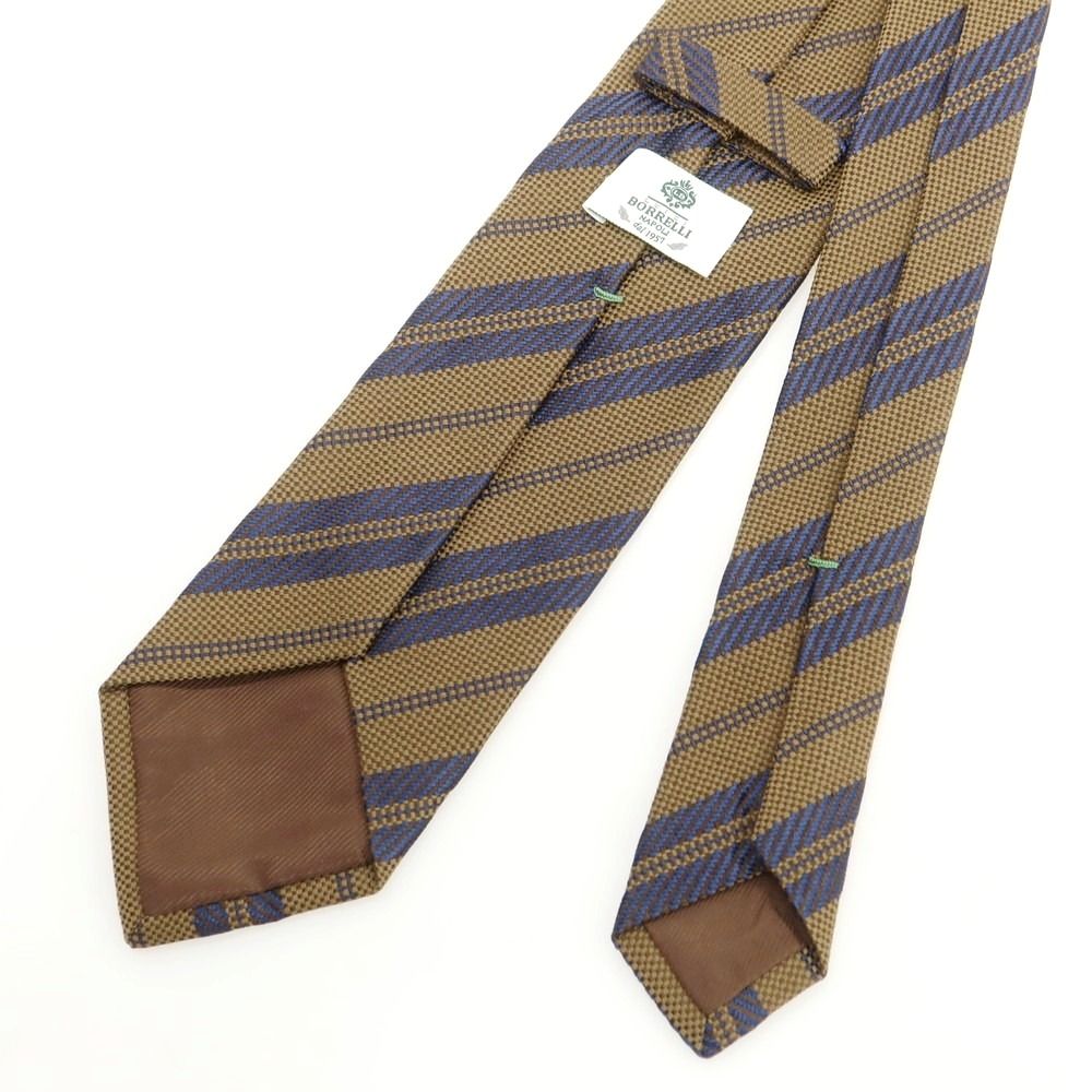 中古】ルイジ ボレッリ Luigi Borrelli シルクウール ストライプ柄