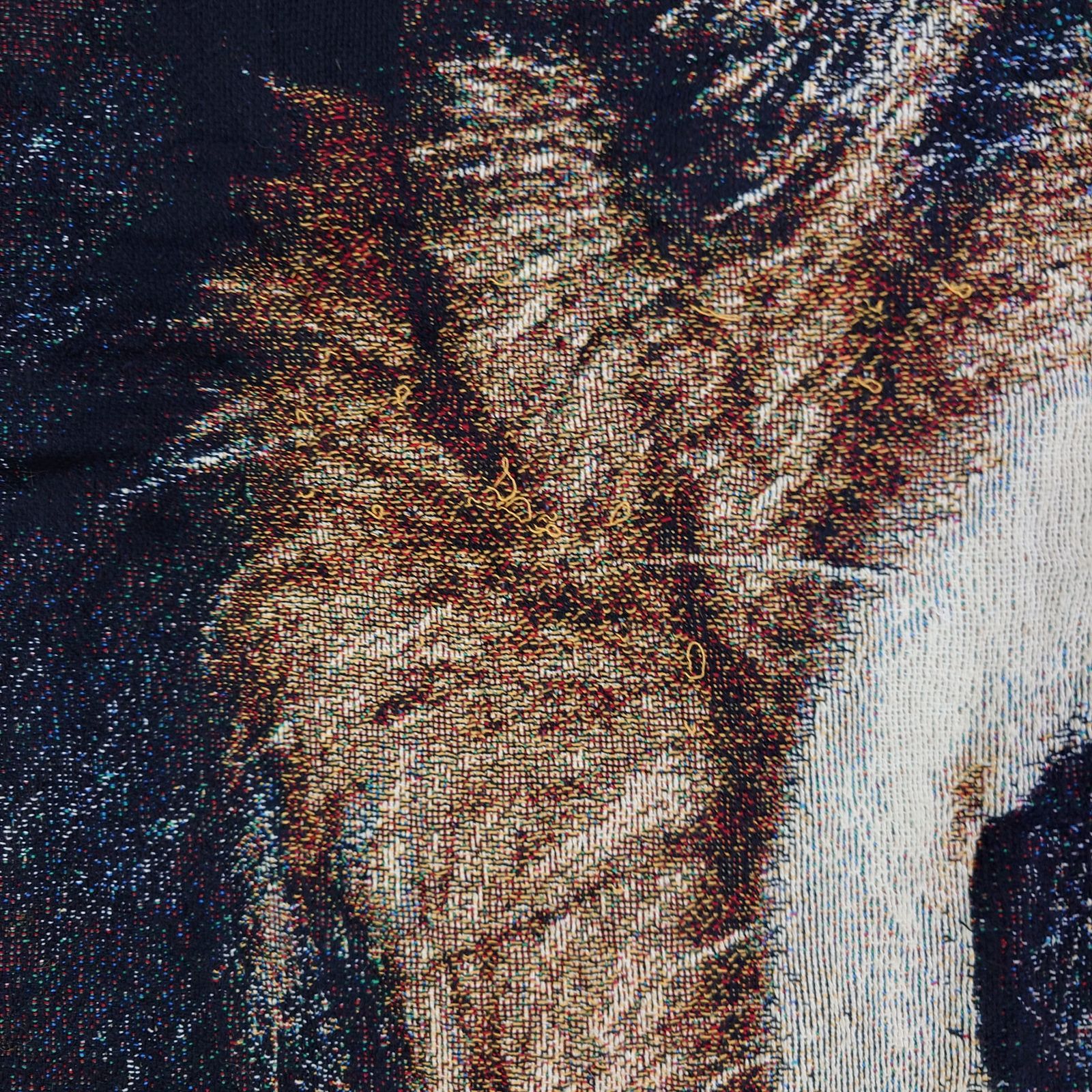 USA製 ヴィンテージ ボーダーコリー 超大判ラグ タペストリー コットン