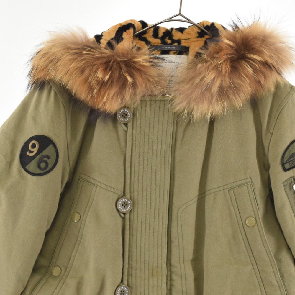 WTAPS (ダブルタップス) 11AW N-3B JACKET COTTON OX ラクーンファー ...