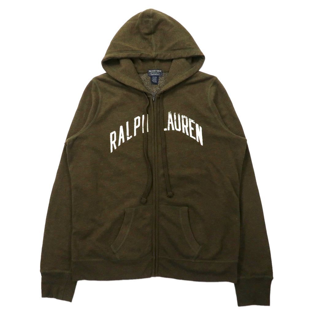 90's Ralph Lauren　ジップパーカー　サイズXL　ヘビーコットン Ralph Lauren - 90s ラルフローレン フルジップ コットン ニット