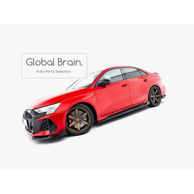 アウディ RS3 8Y 後期 セダン サイド スカート カバー スポイラー V2