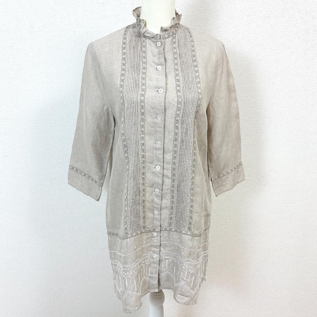 リネンシャツワンピース