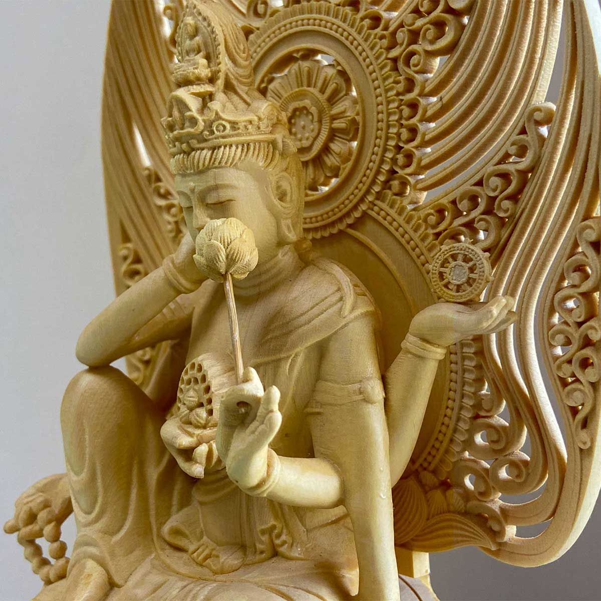 水蓮観音の仏像レリーフ 南法水蓮 仏画 龍宝観世音菩薩 | ArtGalleryNS