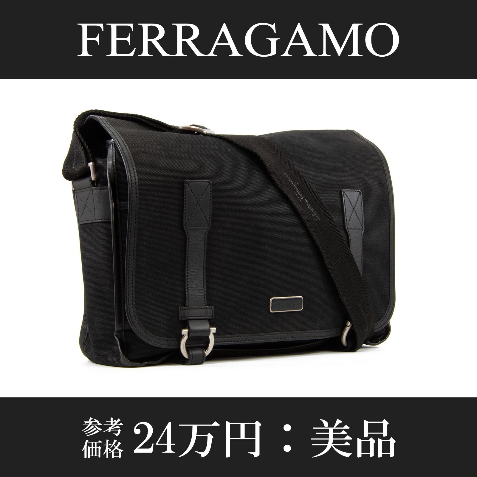本物 送料無料 フェラガモ 2WAYショルダーバッグ ハンドバッグ