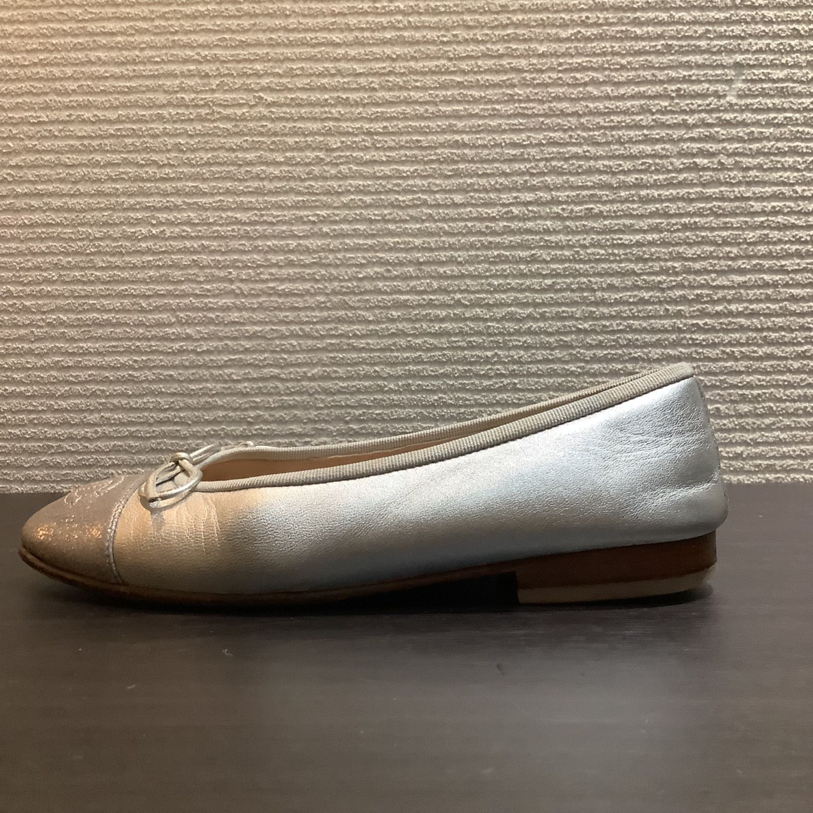 25SS シルバーがカッコイイ☆】☆CHANEL☆バレリーナ
