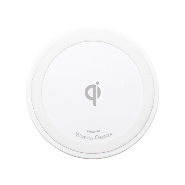 （まとめ）MCO ワイヤレス充電アダプタセット 5W ホワイト IWUA-01／WH〔×2セット〕