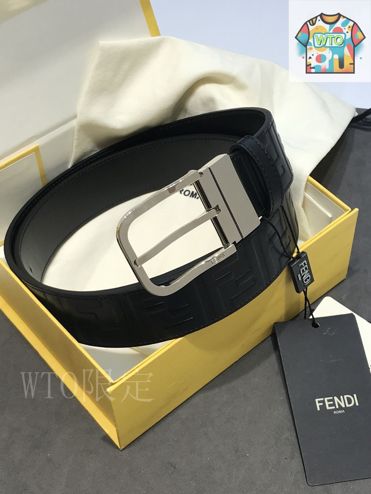 今日WTO】Fendi フェンディ ロゴデザインベルト-1-HL53 - メルカリ