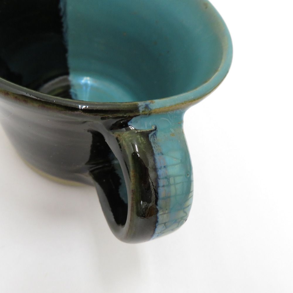 食器 鳥取 牛ノ戸焼 染め分け カップ＆ソーサー 2客セット