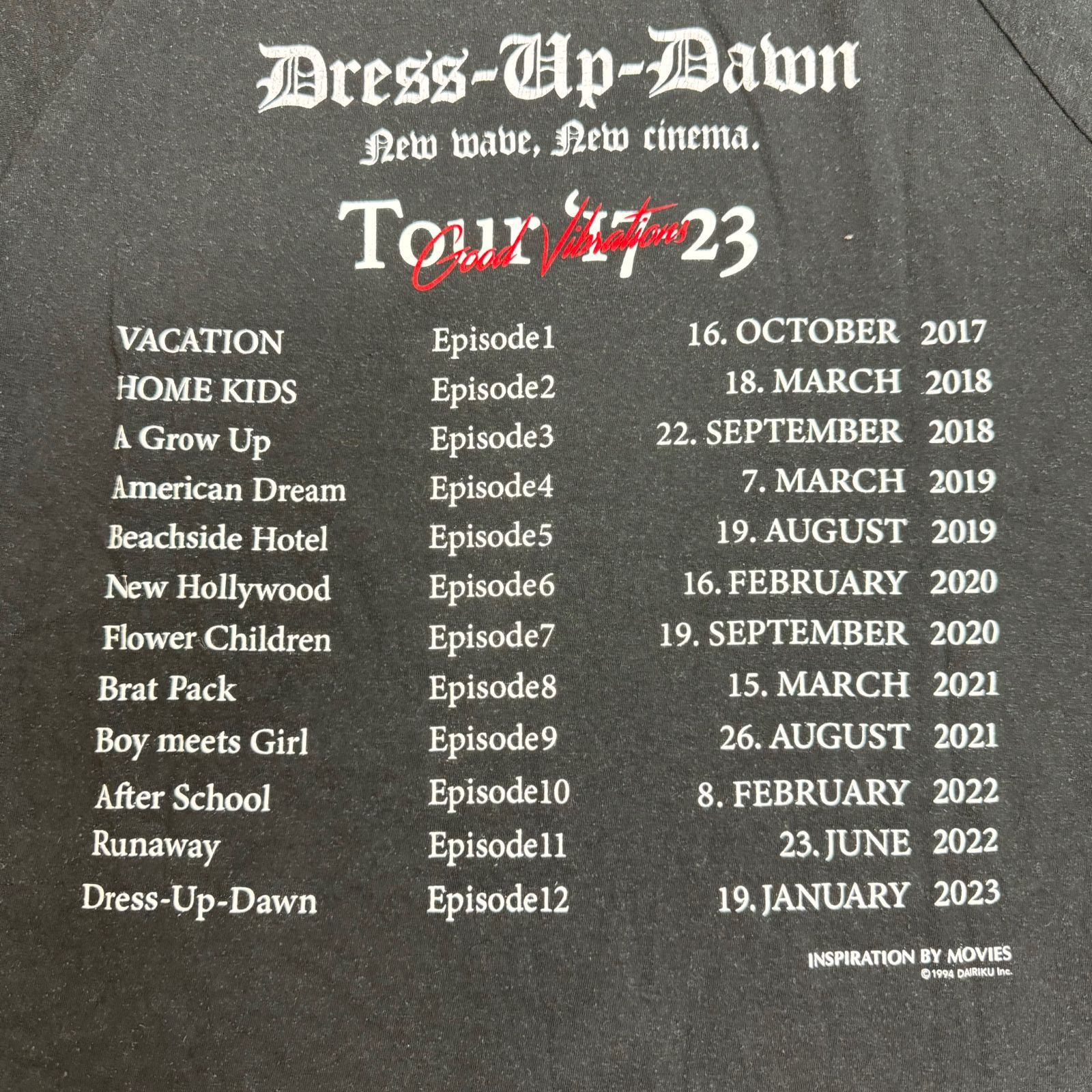 定価23100円 美品 DAIRIKU 23AW The Dawn Big Raglan Tour Tee 