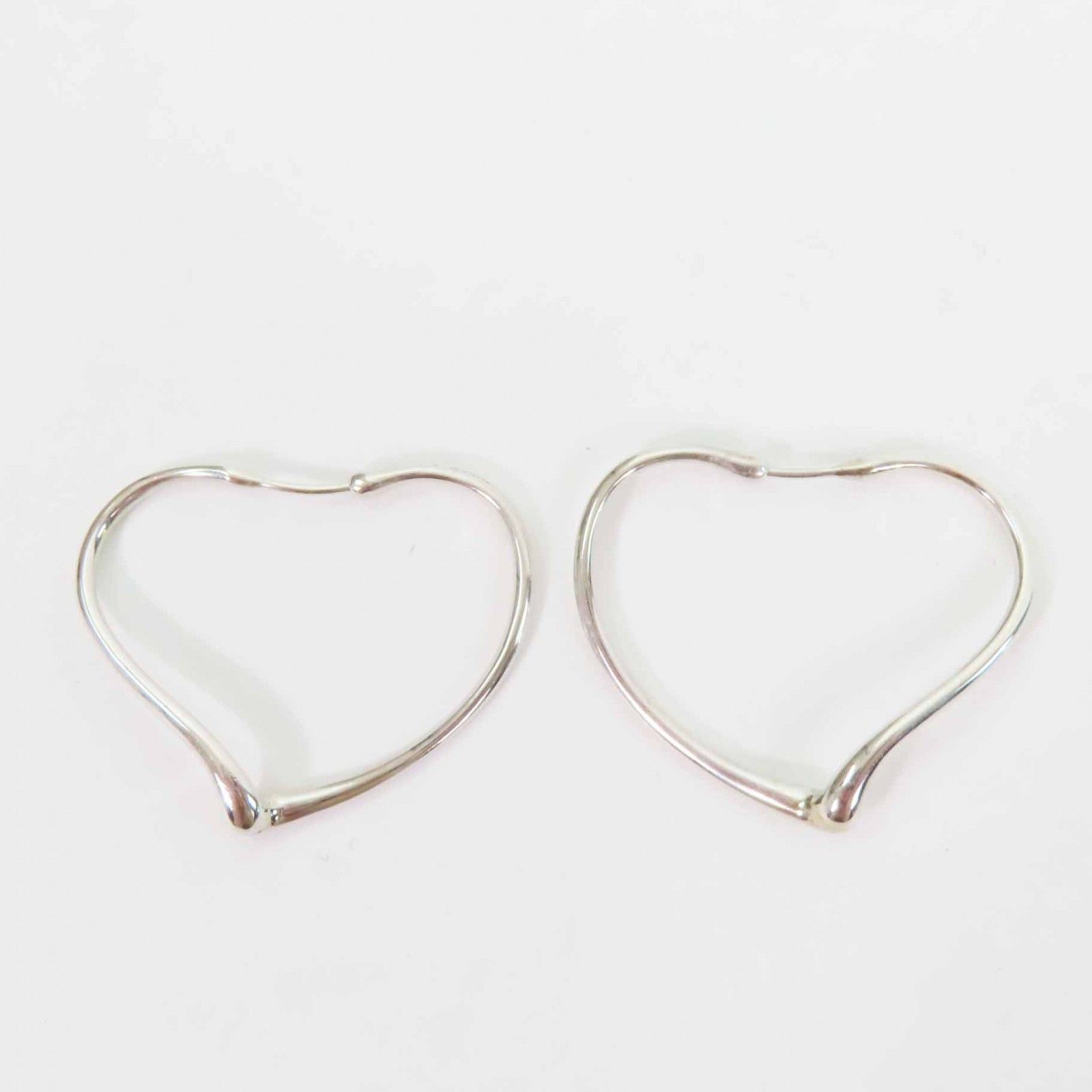 極美品◎TIFFANY&Co. ティファニー オープンハート フープピアス 両耳