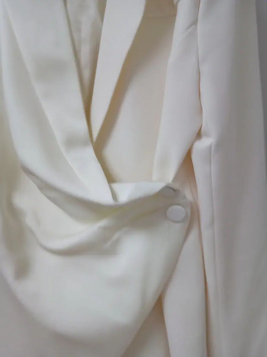 白 ドレープ ラップ ブレザー ジャケット 5566