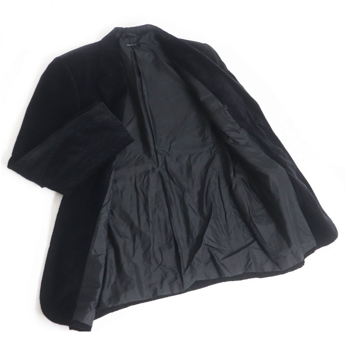 美品□黒タグ GIORGIO ARMANI/ジョルジオアルマーニ ヘリンボーン
